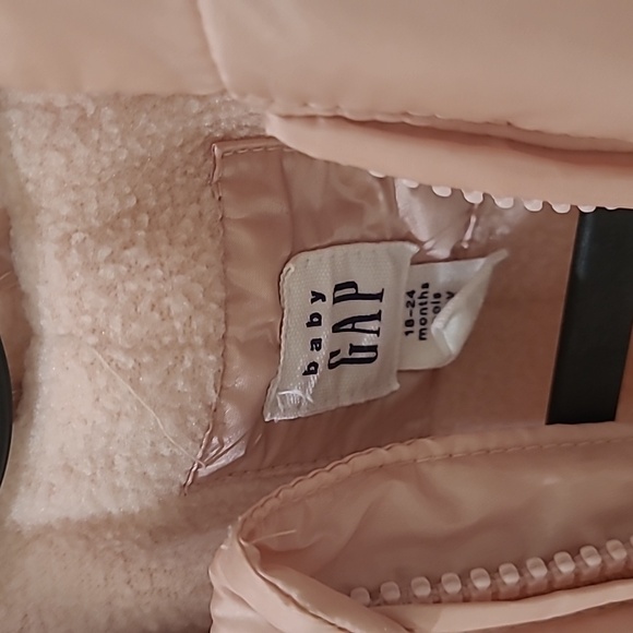 Gap 18-24m snowsuit Girl Baby Pink Champagne w Mitts and Booties - Picture 2 of 10